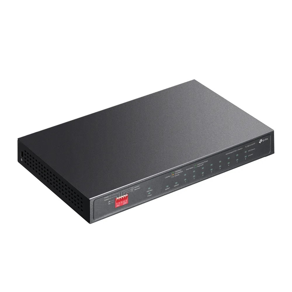 Комутатор TP-LINK  TL-SG1210PP 10xGE (PoE), 1xSFP, 123Вт, Некерований