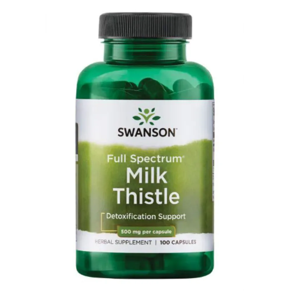 Swanson Milk Thistle 500 мг 100 капсул для детоксикації печінки