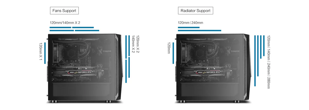 Корпус SilverStone Fara FAV1MB-PRO без БП, 2xUSB3.0, 2xUSB2.0, 1x120мм, ARGB VGA 379мм, LCS ready, TG боковая панель, mATX, черный.