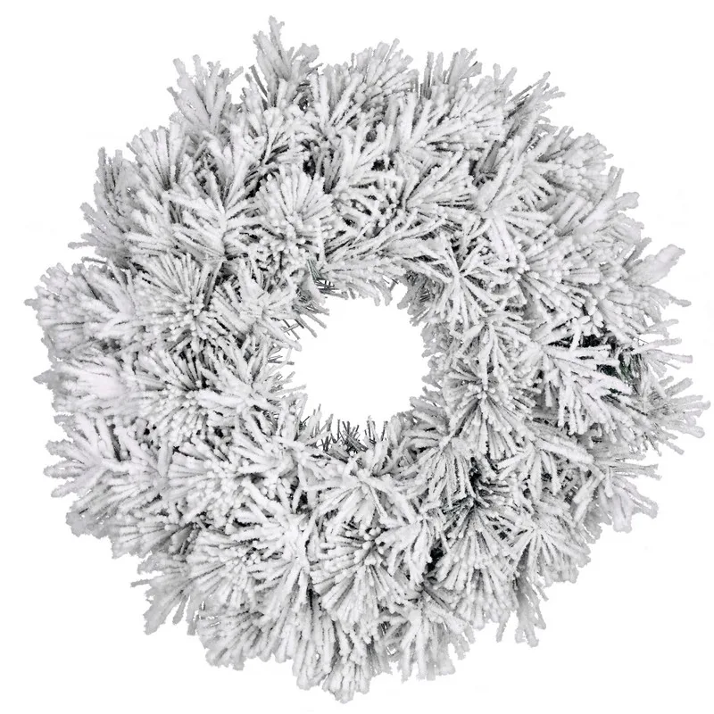 Вінець Dinsmore Frosted ПВХ 45 см зелений зі снігом