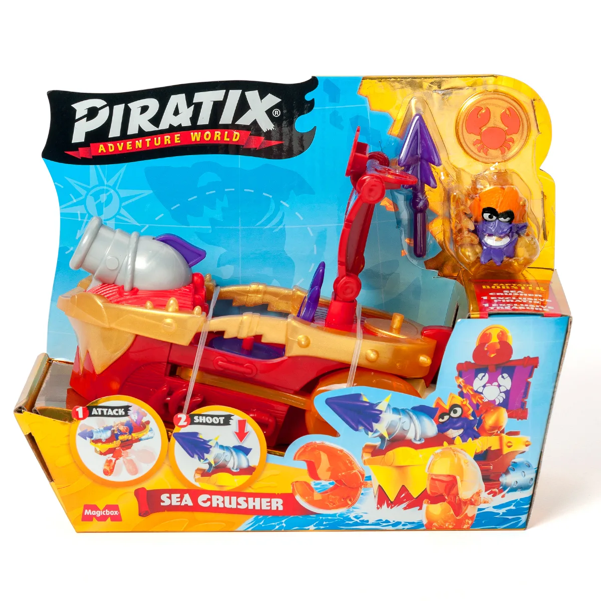 Игровой набор Piratix Пиратский корабль 14.5х6.5х12.5 см пластик комбинированный