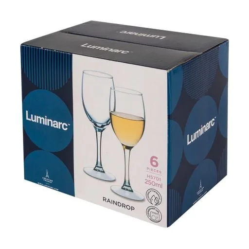 Набір келихів Luminarc загартоване скло 250 мл 6 шт для вина