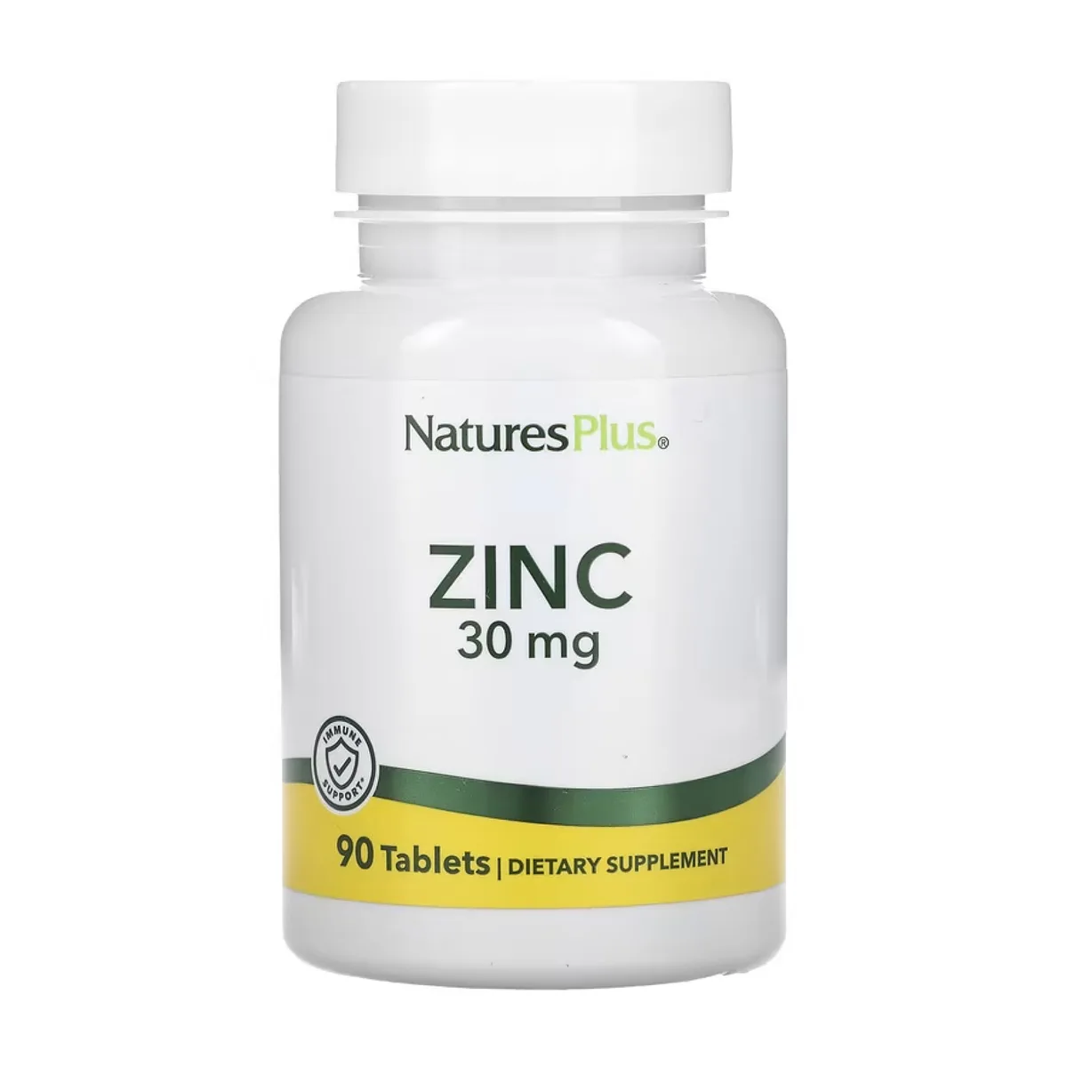 Цинк 30 мг Nature's Plus вегетарианские таблетки 90 шт без глютена