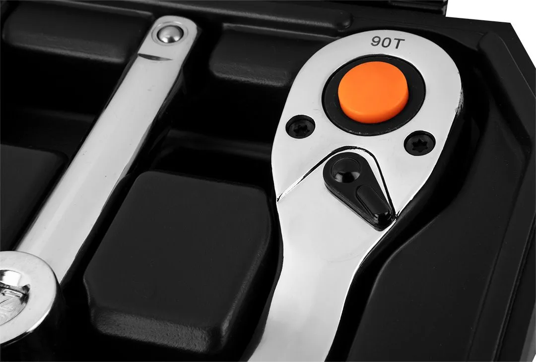 Набір інструментів Neo Tools, набір торцевих головок, 1/2", CrV, кейс, 58шт