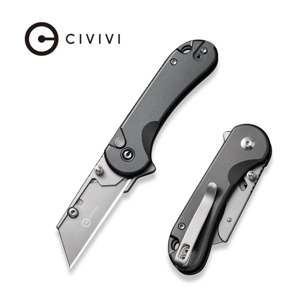 Складаний ніж Civivi 6Cr13 57,5 мм сірий алюміній