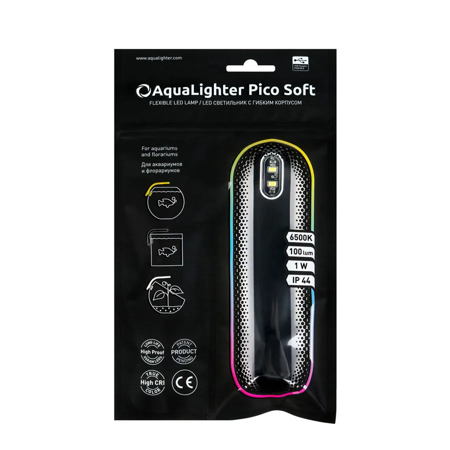 Світлодіодний світильник AquaLighter Pico Soft 17 Вт Soft touch 17x25 мм чорний