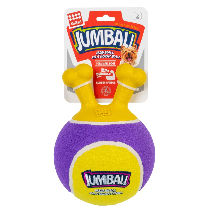 Игрушка для собак GiGwi JUMBALL 18 см латекс резина с ручкой для активных игр