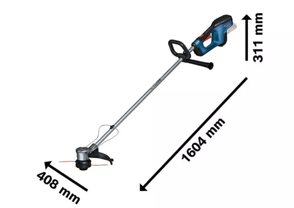 Аккумуляторный садовый триммер Bosch Professional GRT 18V-33, 18V, 33 см, 35 кг (без аккумулятора и зарядного устройства)