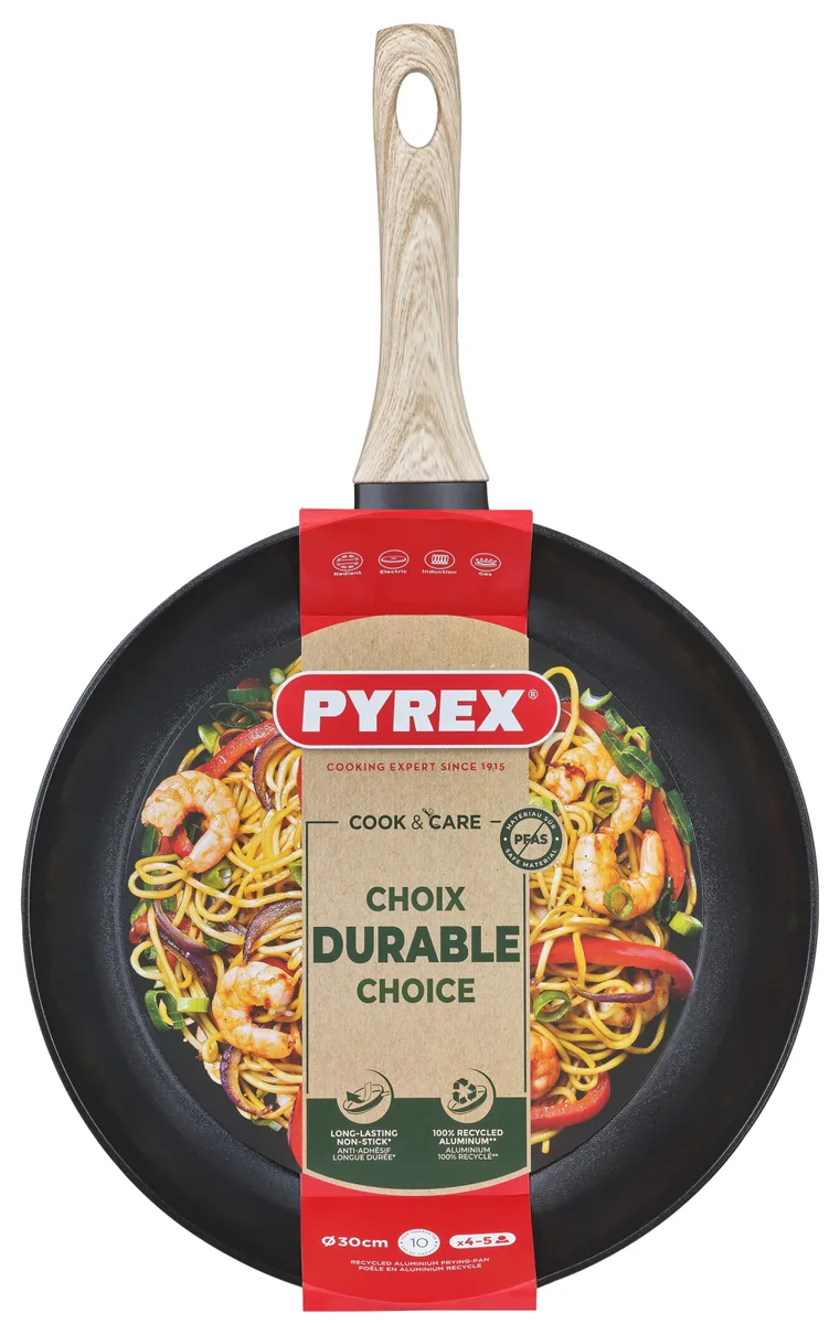 Сковорода Pyrex алюмінієва 30 см класична з антипригарним покриттям