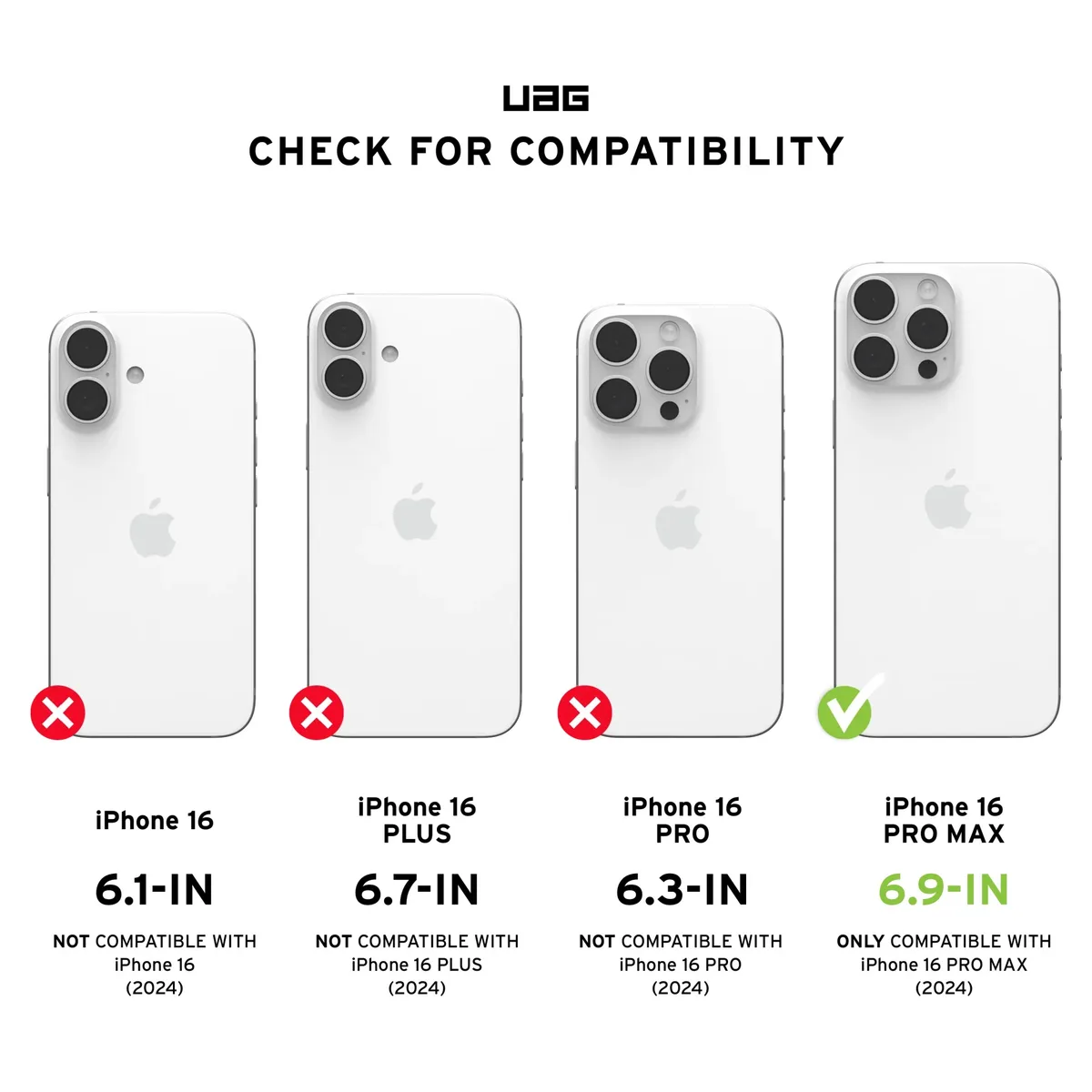 Чохол UAG для iPhone 16 Pro Max, Civilian Magsafe, Black