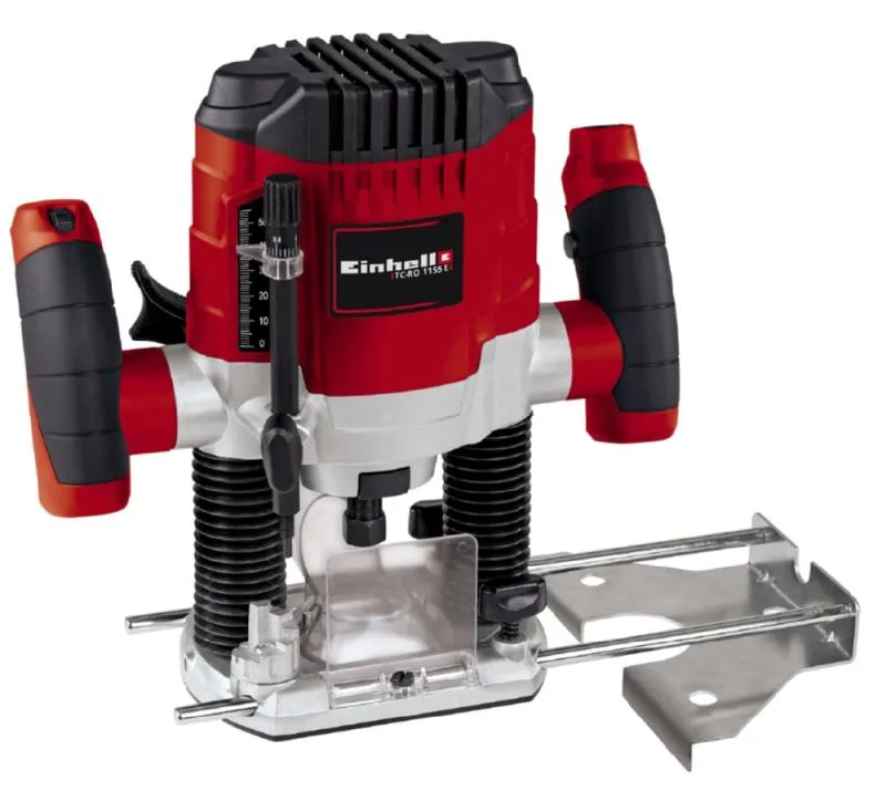 Фрезер Einhell TC-RO 1155 E, 1100 Вт, цанга 6 та 8 мм, 30000 об/хв, вага 3.7 кг.