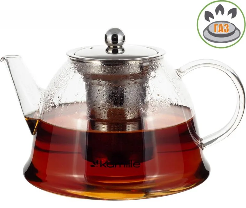 Заварник Kamille Glass-Teapot боросилікатне скло 1500 мл