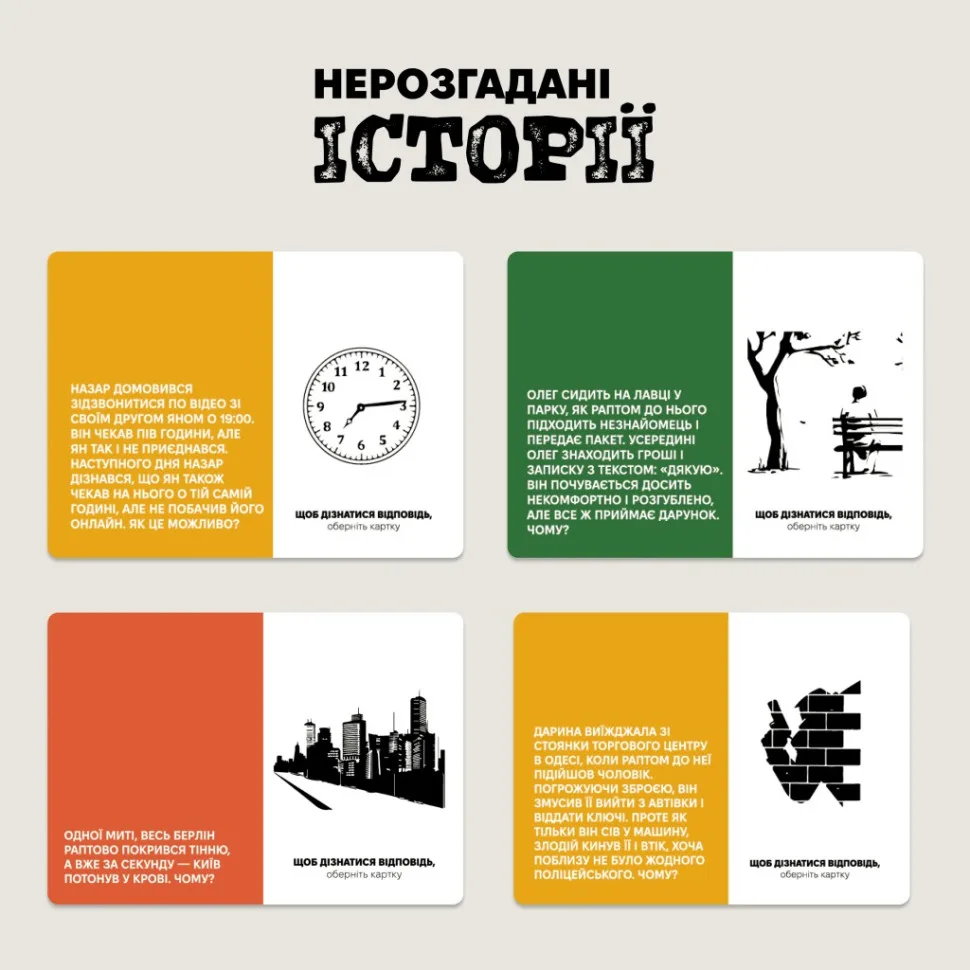 Карточна гра Memo Games 50 загадок картонна для вечірок та сімейних зустрічей