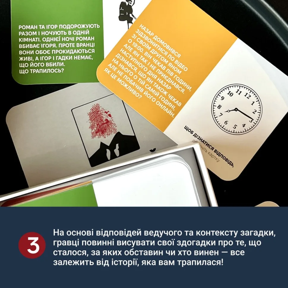 Карточна гра Memo Games 50 загадок картонна для вечірок та сімейних зустрічей