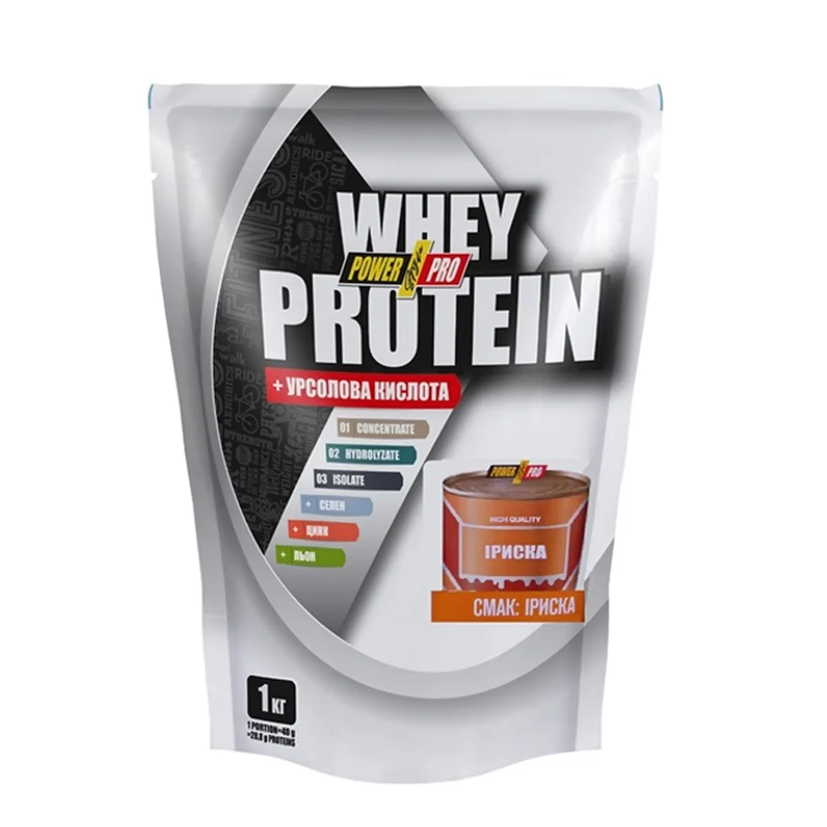 Протеїновий коктейль Power Pro Whey Protein 1000 г Сливковий карамельний