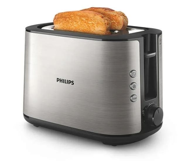 Тостер Philips металевий 30х17,2х20,1 см нержавіюча сталь 950 Вт 8 режимів