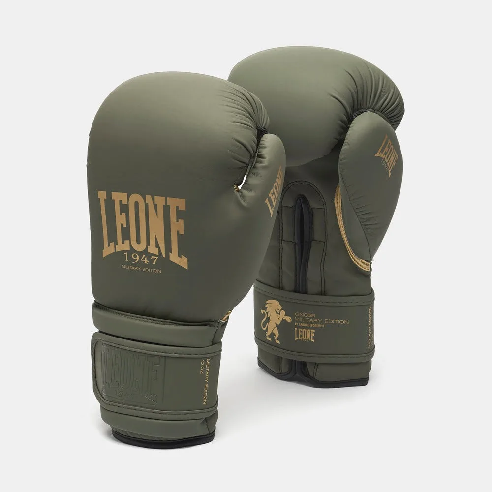 Боксерські рукавиці Leone штучна шкіра 16 унцій зелений