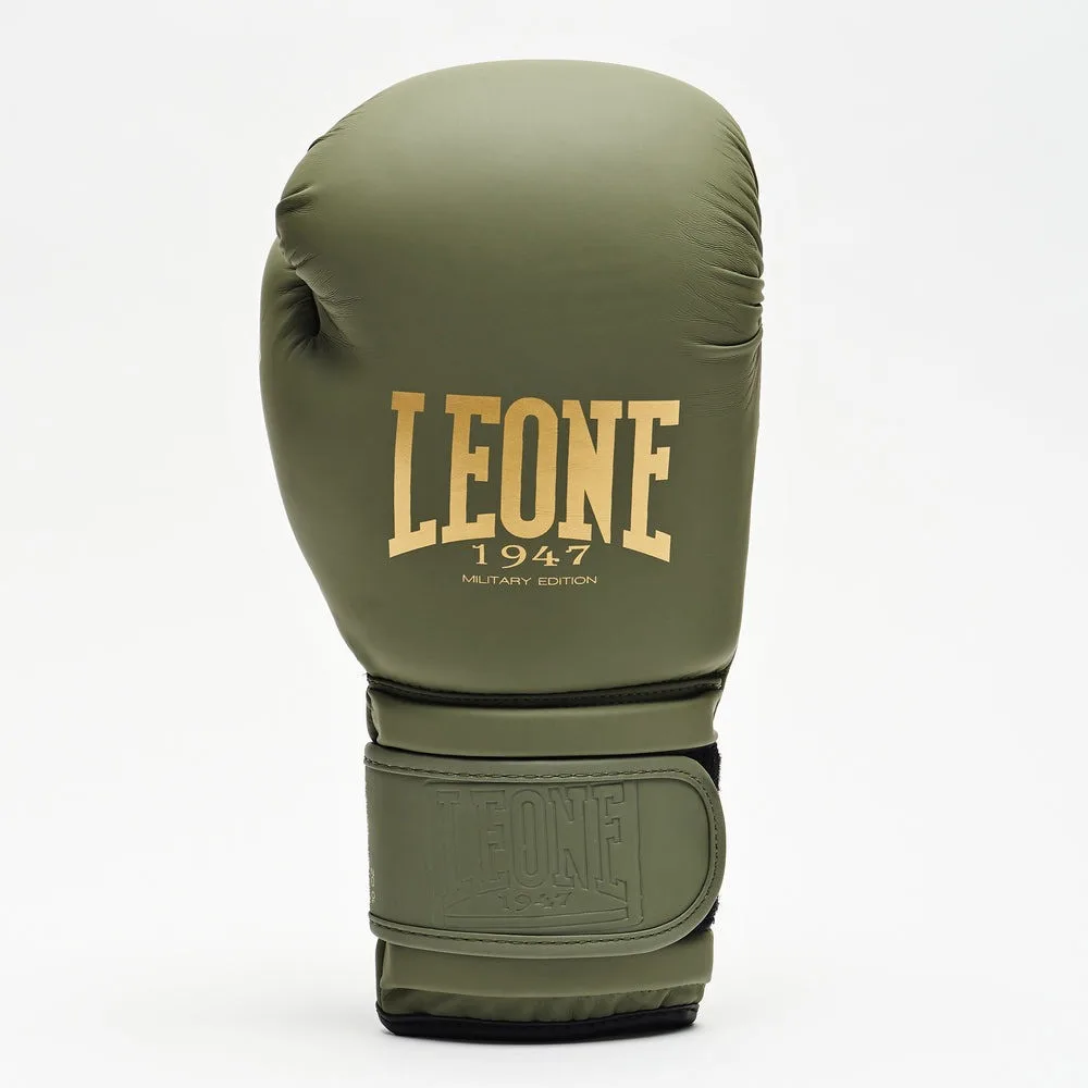 Боксерські рукавиці Leone штучна шкіра 16 унцій зелений