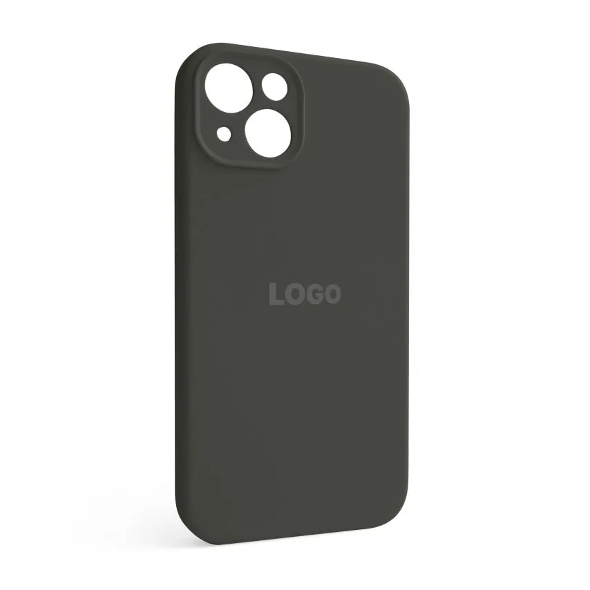 Чохол Silicone Case для iPhone 13 силіконовий зелений закрита камера