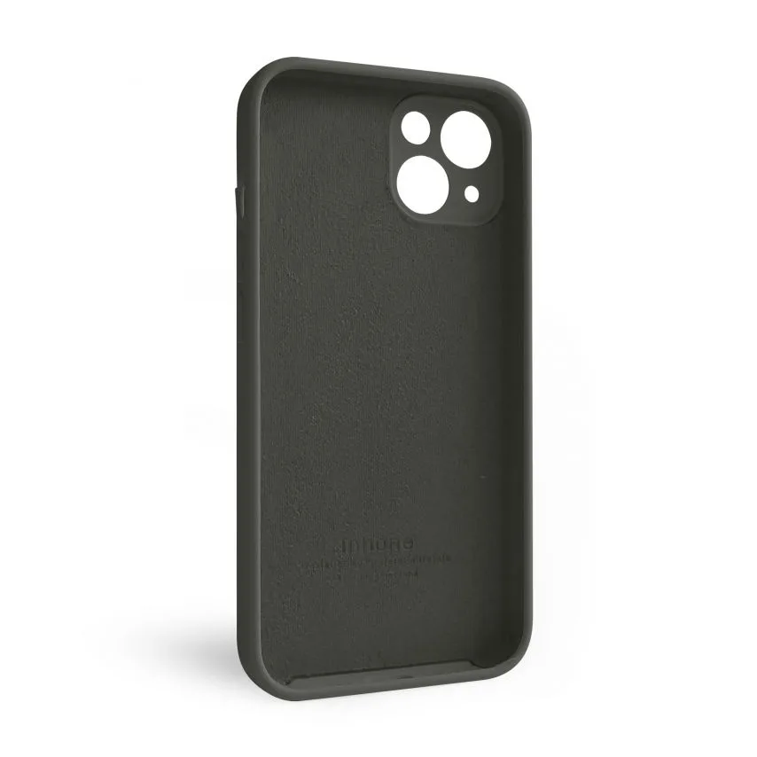 Чохол Silicone Case для iPhone 13 силіконовий зелений закрита камера