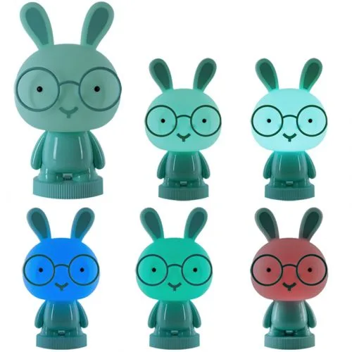 Світильник-нічник LED із акумулятором Bunny зелений для дитячої кімнати.