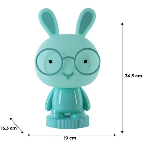 Світильник-нічник LED із акумулятором Bunny зелений для дитячої кімнати.