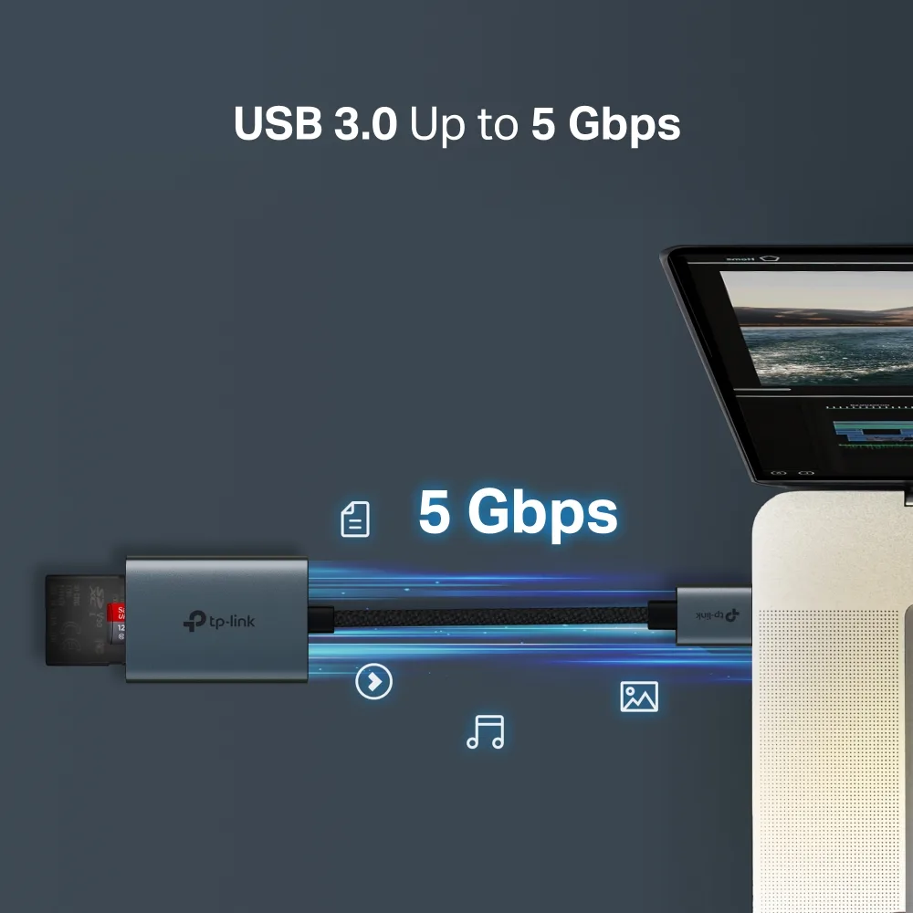 USB-концентратор TP-Link UA430 1xSD, 1x-microSD, USB TypeA