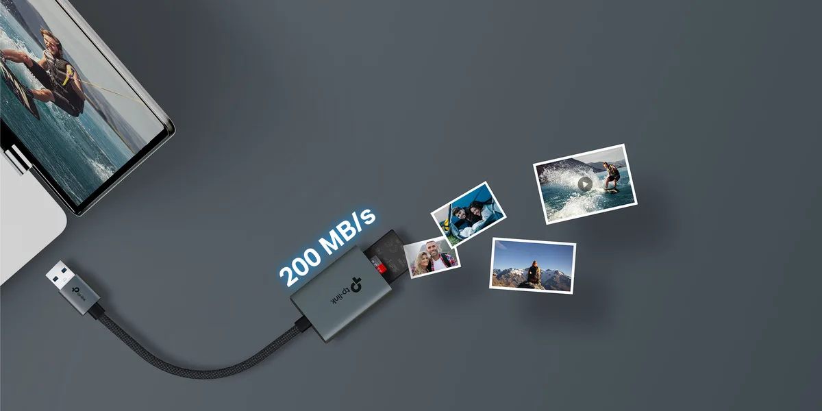 USB-концентратор TP-Link UA430 1xSD, 1x-microSD, USB TypeA