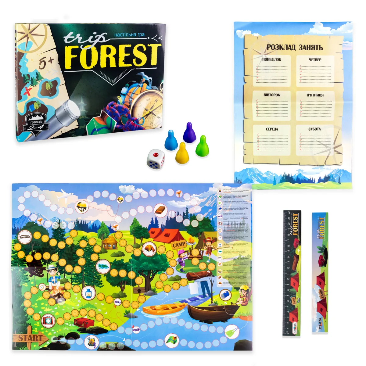 Настольная игра Trip Forest 41,5х30х4,5 см картонная для детей 5+ 2-4 игрока