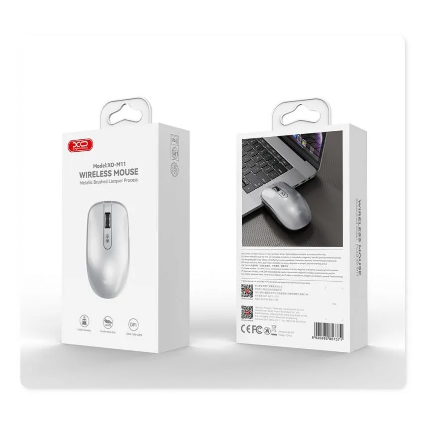 Мишка бездротова XO USB Bluetooth срібна
