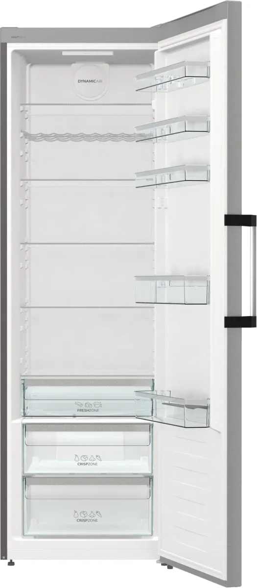 Холодильна камера Gorenje, 185x60x66 см, об'єм 398 л, клас енергоспоживання А++, LED-дисплей, зона свіжості, матова нержавіюча ста