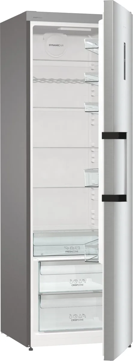 Холодильна камера Gorenje, 185x60x66 см, об'єм 398 л, клас енергоспоживання А++, LED-дисплей, зона свіжості, матова нержавіюча ста