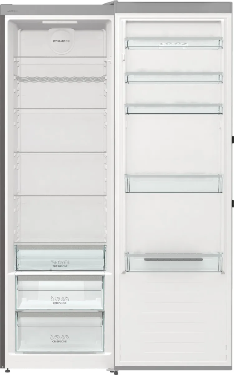 Холодильна камера Gorenje, 185x60x66 см, об'єм 398 л, клас енергоспоживання А++, LED-дисплей, зона свіжості, матова нержавіюча ста
