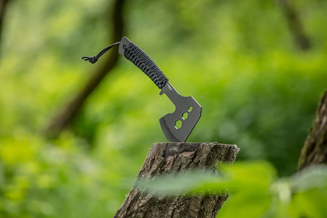 Сокира універсальна Neo Tools руків'я сталеве з паракордом 3 отвори для відкручування гвинтів M10 M13 M16 26см 266г нейлоновий чохол