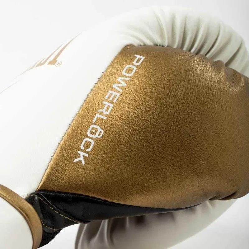 Боксерські рукавиці Everlast поліуретан 12 унцій білий золотий
