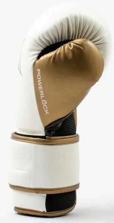 Боксерські рукавиці Everlast поліуретан 12 унцій білий золотий