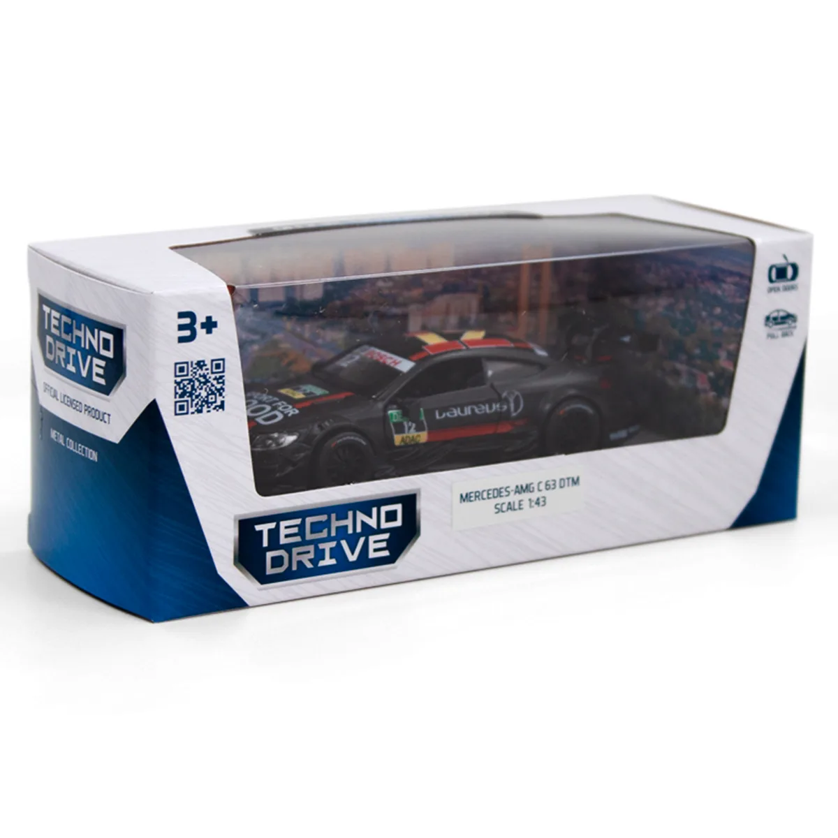 Автомодель TechnoDrive метал 6,5х7х17,5 см чорна