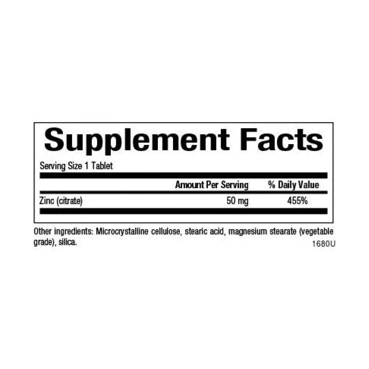 Цинк цитрат Natural Factors 50 мг 90 табл Веганський без ГМО