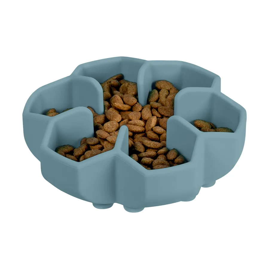 Миска для повільного харчування WAUDOG Silicone 750 мл силіконова сірий
