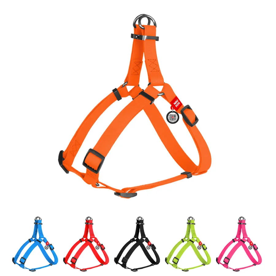 Шлея WAUDOG Waterproof 15 мм металічна пряжка Collartex 40-55 см помаранчева
