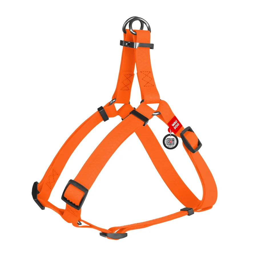 Шлея WAUDOG Waterproof 15 мм металічна пряжка Collartex 40-55 см помаранчева