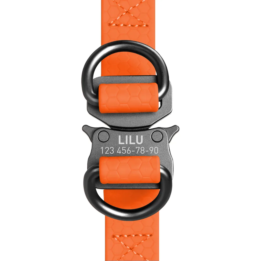 Шлея WAUDOG Waterproof 15 мм металічна пряжка Collartex 40-55 см помаранчева