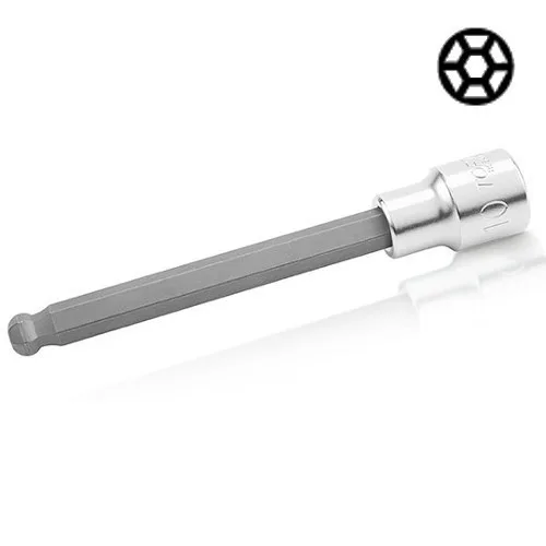 Насадка шестигранник Toptul HEX 6мм 1/2" с шариком 140мм металл
