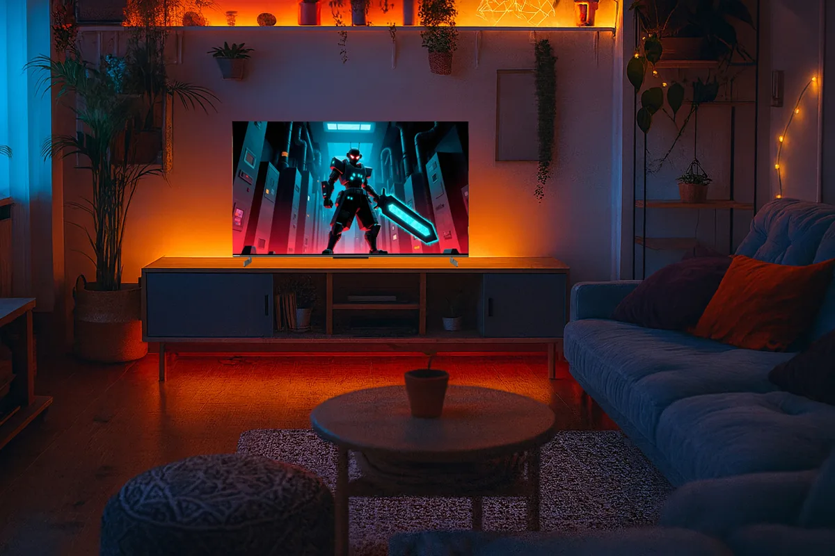 Телевізор ERGO MiniLED 55 дюймів QLED Титановий 4K 120Гц Dolby Vision