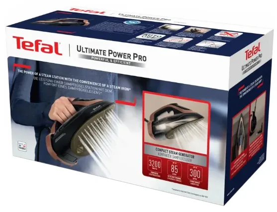 Праска Tefal з парою 3200 Вт Durilium Airglide 32х15,5 см Чорна бронзова