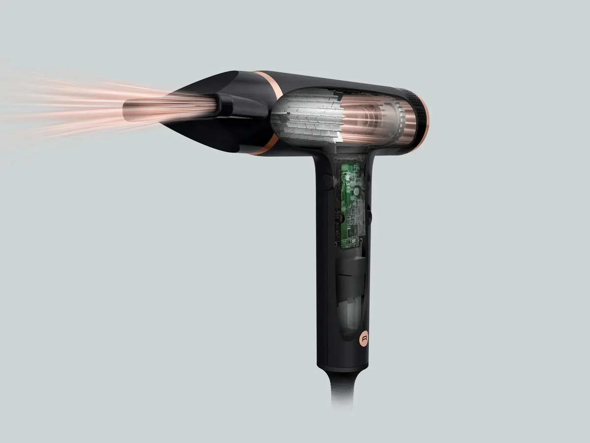 Фен Rowenta T-Shape Maestria Nano, 1700Вт, 3 налаштування, дифузор, іонізація, холодний обдув, чорний.