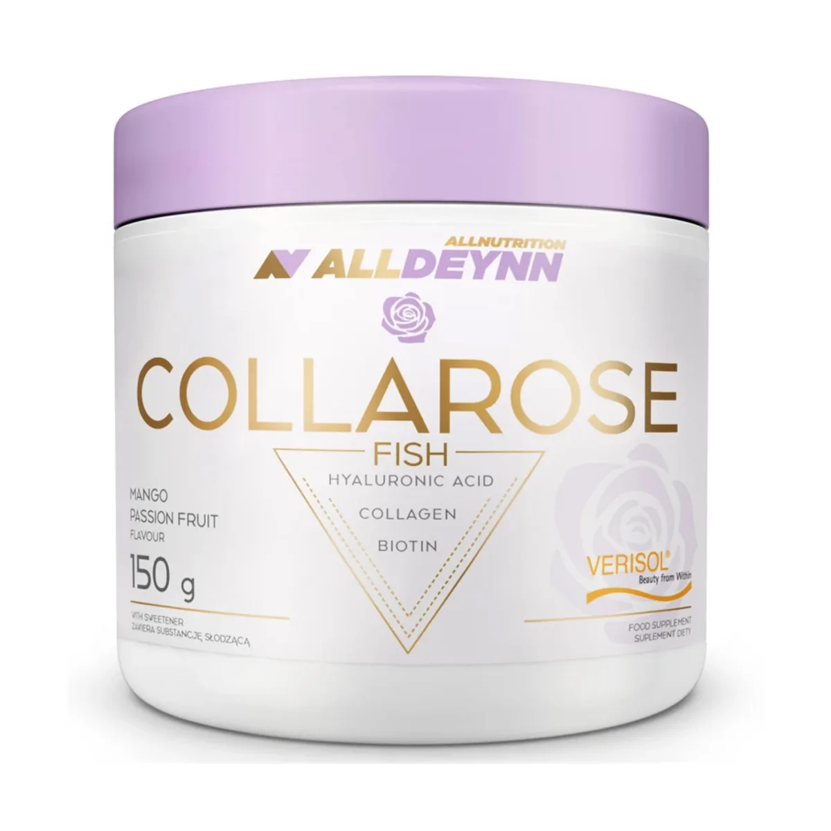 Alldeynn Collarose Fish 150g Коллаген Гіалуронова кислота Малина-Лісова полуниця