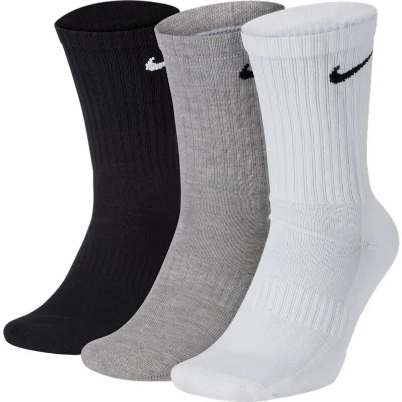 Шкарпетки NIKE бавовна унісекс 38-42 чорний білий сірий 3 пари