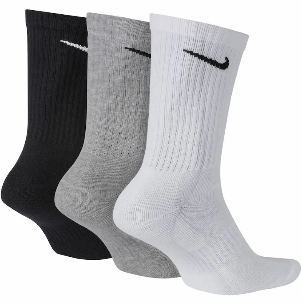 Шкарпетки NIKE бавовна унісекс 38-42 чорний білий сірий 3 пари