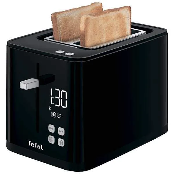 Тостер Tefal пластик 850Вт чорний 2 відділення LED дисплей